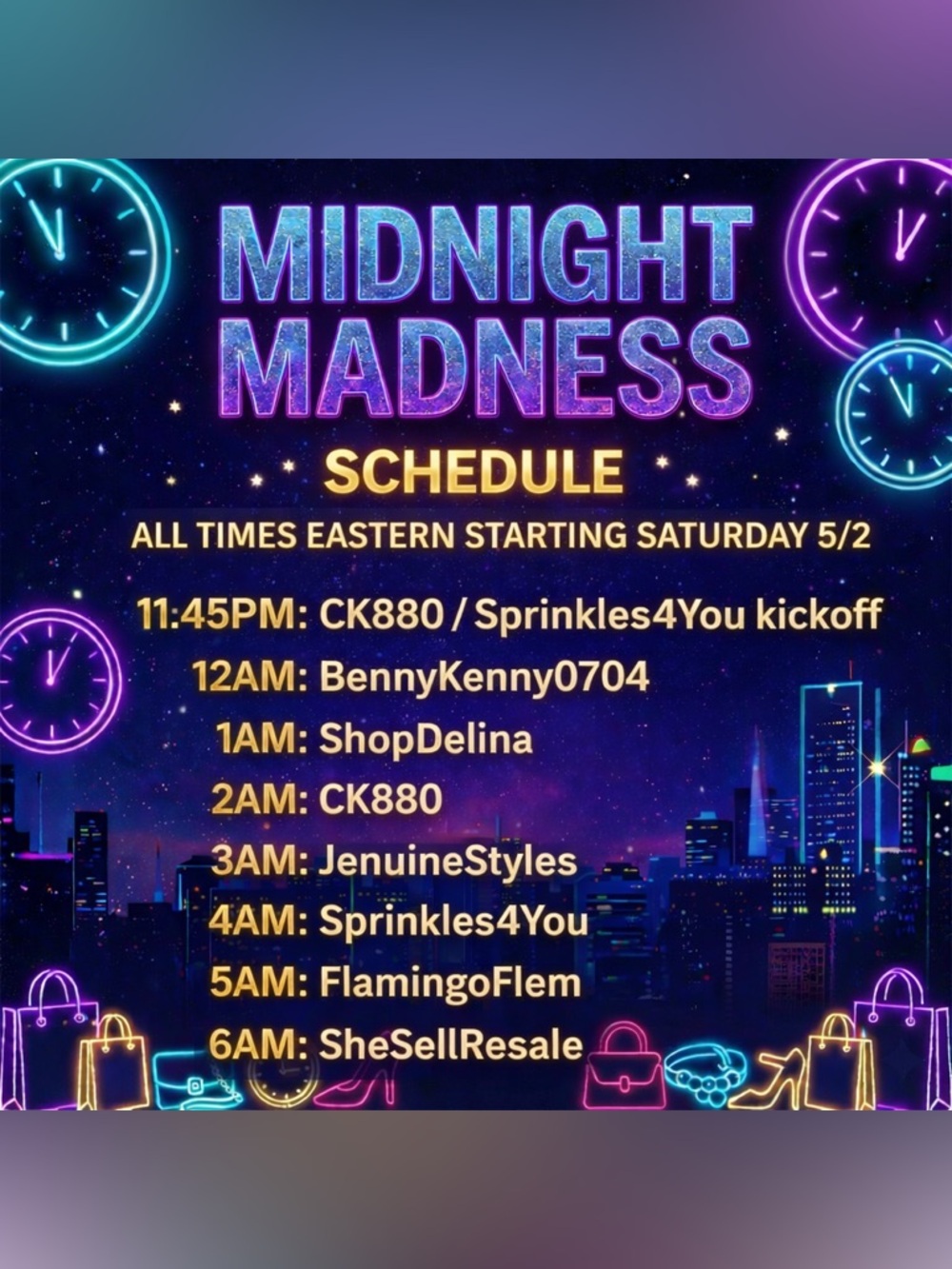 Midnight Madness Train 5/2 thru 5/3 ✨ Shop ALL NIGHT LONG! - Picture 2 of 2